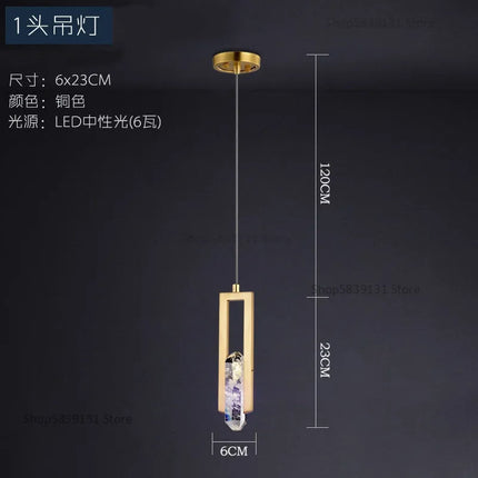 Suspension en cristal style postmoderne pour décoration nordique — LZ4QJ7M