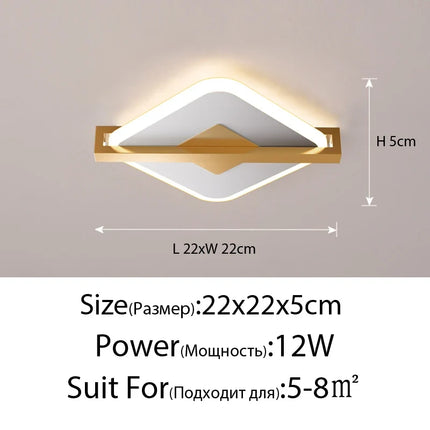 plafonnier led moderne pour éclairage intérieur style nordique