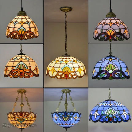 Suspension baroque en verre teinté pour intérieur raffiné — LZ4X9M