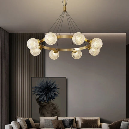 Lustre suspension en cuivre au design postmoderne nordique — LZ4X9P