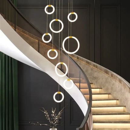 Lustre moderne en anneau pour décoration intérieure élégante — LZ4X9P2