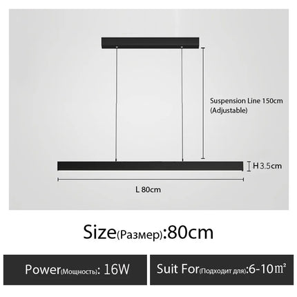 Lustre suspension moderne minimaliste pour ambiance chaleureuse — LZ4X9T