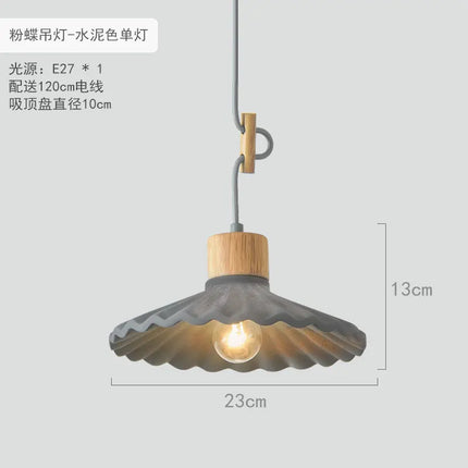 suspension simple moderne led en ciment nordique
