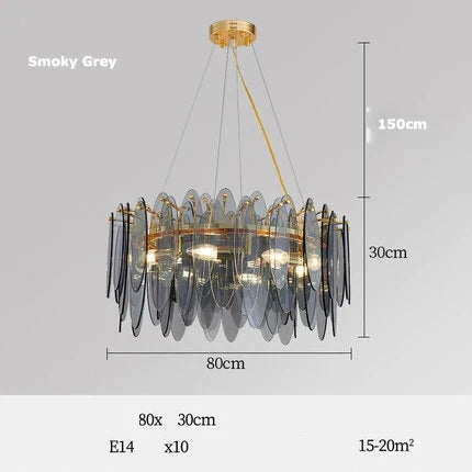 Lustre Art Déco en fer et verre pour éclairage moderne — LZ4X9T