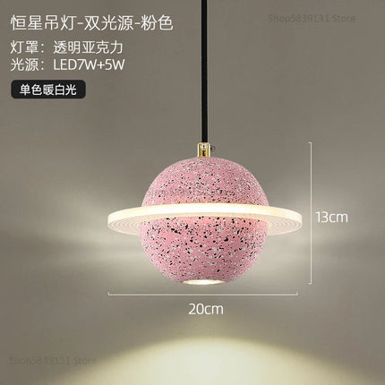 suspension modernes en ciment led pour restaurant barre lumineuse