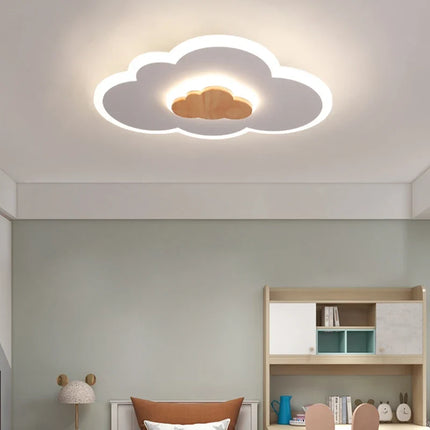 Plafonnier LED en bois à motif dessin animé pour enfants — LZ4X9T