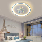 Plafond licorne bleue / Lumière trichromatique
