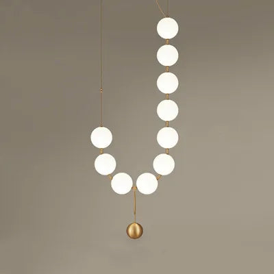 Lustre LED chaîne de boules en verre élégant et moderne — LZ4X9T2