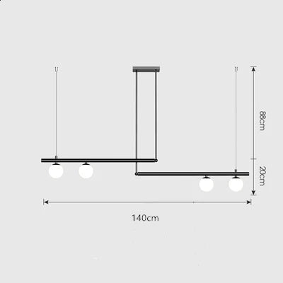 Lustre moderne en métal doré avec suspension en verre blanc — LZ4X9T2