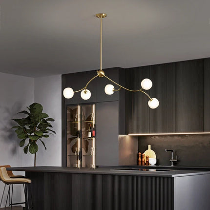 Lustre suspension en cuivre pour intérieur ambiance moderne — LZ4P9XQ