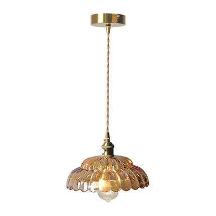 Suspension en verre et cuivre pour bar, restaurant et loft — LZ4X9T2