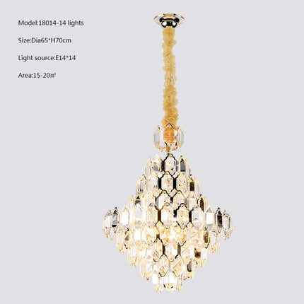 Lustre moderne en cristal avec éclairage LED intégré — LZ4X9P2