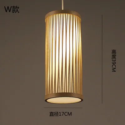 Lustre suspension en bambou style zen pour ambiance relaxante — LZ7D9X