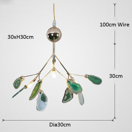 Lustre moderne LED en cristal coloré Sariya — LZ4M9XQ