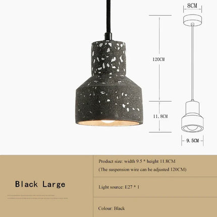 Suspension LED design nordique en terrazzo multicolore — LZ4P9XJ