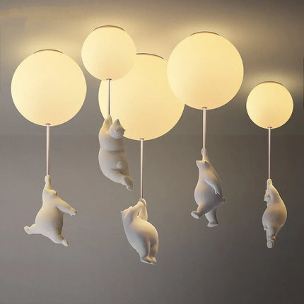 Plafonnier LED ours animé pour chambre enfant et salon — LZ4X9Q2