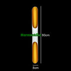 8x80cm blanc / Blanc chaud (2700-3500K) / Avec ampoules LED