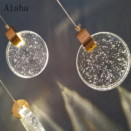 Suspension moderne en cristal avec éclairage LED intégré — LZ4X9T