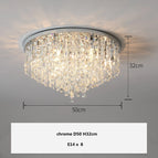 Chromé D50cm 8 lumières / Lumière neutre 4200K