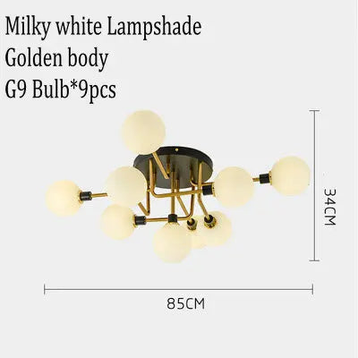 Lustre moderne en verre gris fumée pour intérieur — LZ4X9P2