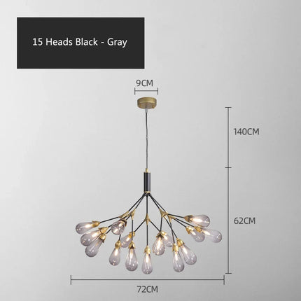 lustre luciole design post-moderne pour intérieur élégant et créatif