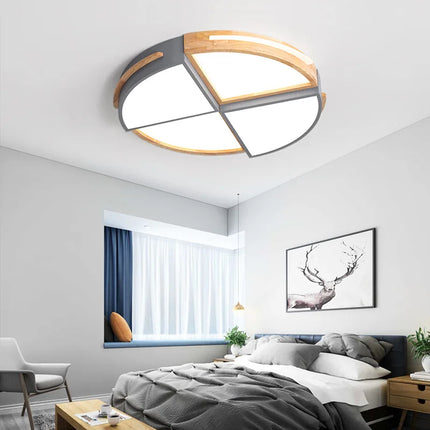 Plafonnier LED nordique élégant en bois à fixation plafond — LZ4X9P2