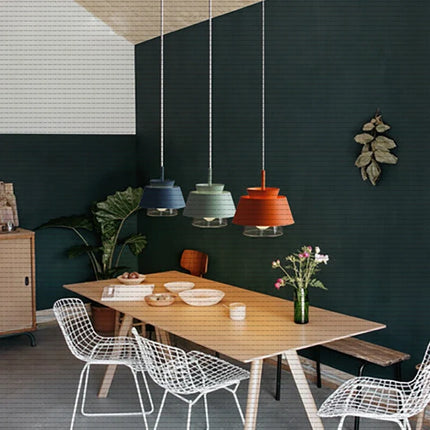 Suspension industrielle en verre et fer style nordique moderne — LZ4X9T
