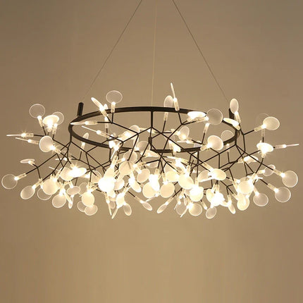 Suspension LED art déco en acier inoxydable et acrylique — LZ4XJ9
