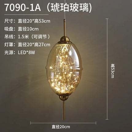 Suspension moderne en verre créatif pour bar et boutique — LZ4X9P