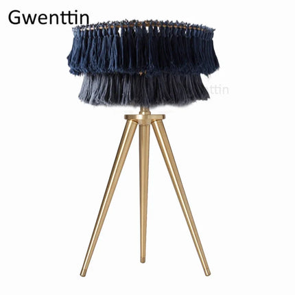 Lampadaire décoratif en fil de soie avec trépied style nordique — LZ4X9M