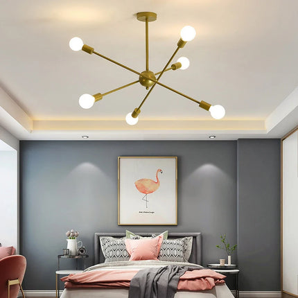 Lustre suspension LED style industriel spoutnik créatif — LZ4X9J