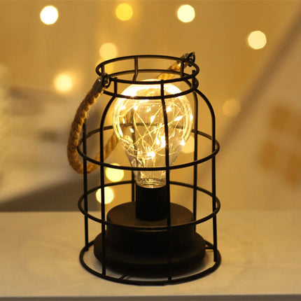 Lampe de table rétro en fer forgé pour bureau et lecture — LZ4P9XJ