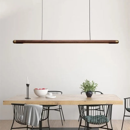 Suspension minimaliste en bois avec bande LED intégrée — LZ4N7XQ