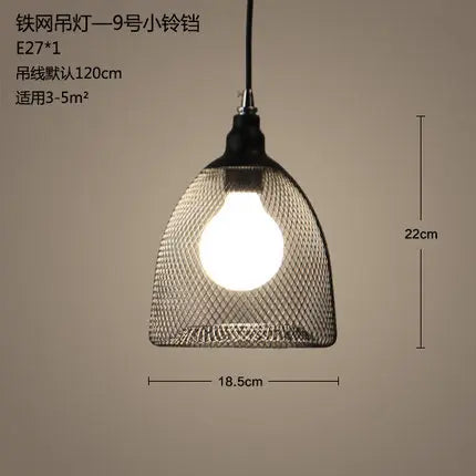 Lustre industriel cage oiseau en fer style loft rétro minimaliste — LZ4P9XJ