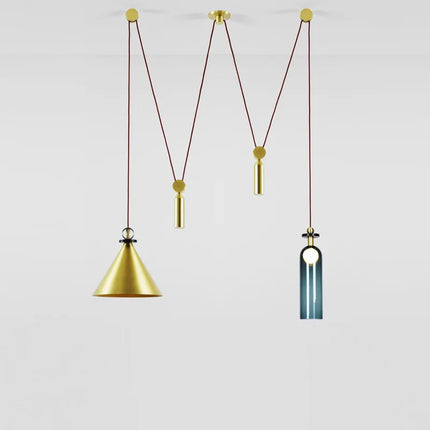 Suspension design en verre et métal pour intérieur moderne — LZ4Q7J2
