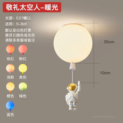 Plafonnier LED nordique créatif forme astronaute ballon pour enfants — LZ4X9QJ