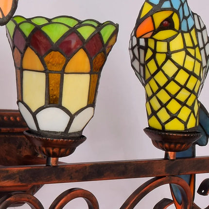 Applique murale en verre coloré motif perroquet design — LZ4X9M