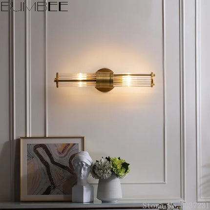 Applique murale vintage en cuivre style américain avec cristal — LZ4X9Q2