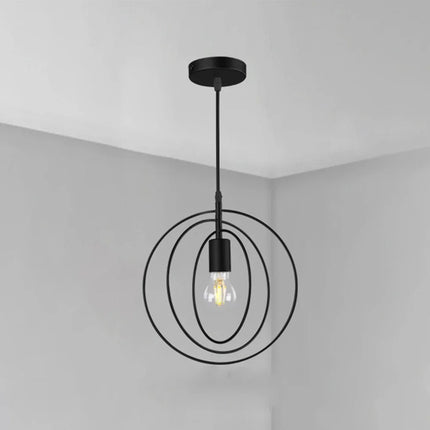 Lustre suspension industriel vintage en métal pour éclairage intérieur rétro — LZ4X9D7
