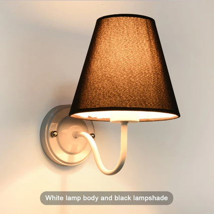 Applique murale LED rétro américaine en tissu avec abat-jour européen — LZ4X9P2