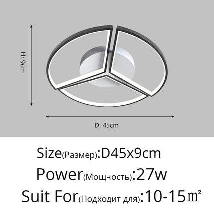 Plafonnier LED en aluminium pour éclairage décoratif intérieur — LZ4X9Q2