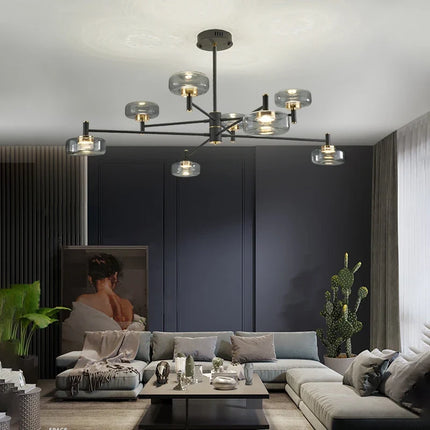 Lustre LED nordique en verre style post-moderne de luxe — LZ4X9P2