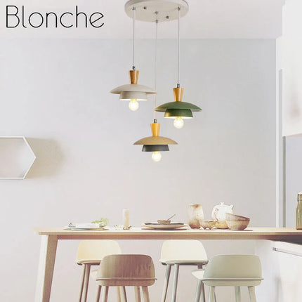 Lustre suspension créatif style macaron en fer forgé pour intérieur — LZ4Q7M9