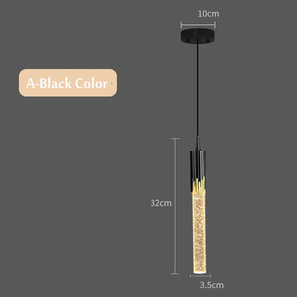Suspension en cristal de luxe avec télécommande pour chevet Kistchen Island LED — LZ4D9X