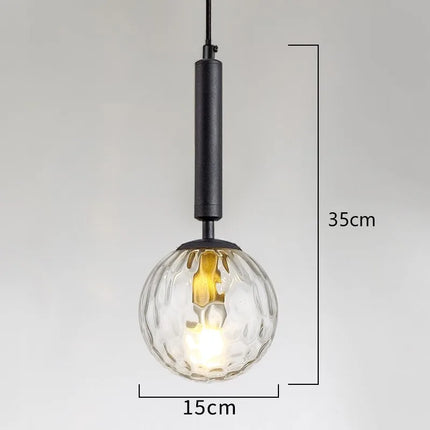 Lustre suspension en verre pour bar, restaurant et déco intérieure — LZ4X9P