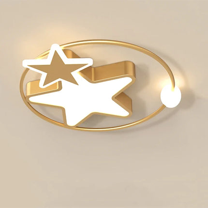 Plafonnier LED en forme d’étoile dorée style nordique — LZ4X9M