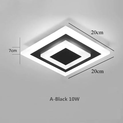 Plafonnier LED décoratif forme ronde et carrée pour maison — LZ4XJ9