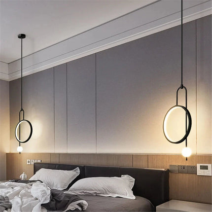 Suspension LED anneau au design nordique pour intérieur moderne — LZ4X9P2
