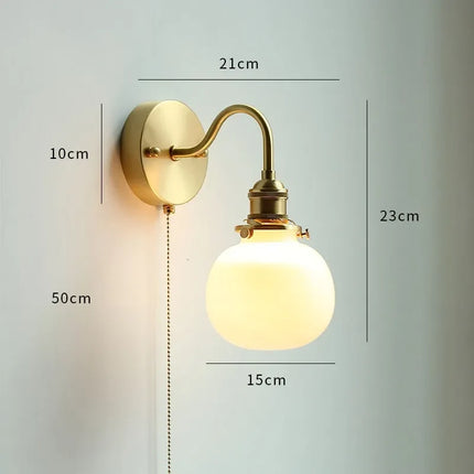 Applique murale LED cuivre moderne nordique