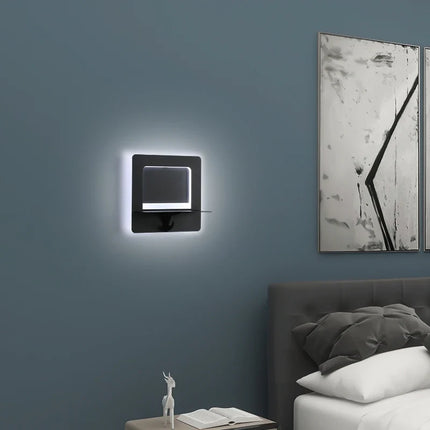Applique murale LED économique au design nordique avec étagère intégrée — LZ4X9M2